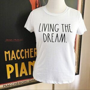 Rae Dunn LIVING THE DREAM. Tie Dye T Shirt Sz S